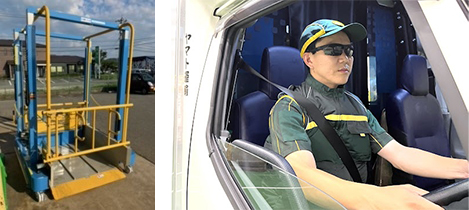 パレットリフター、サングラス