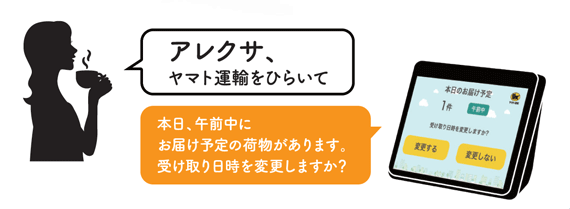 「アレクサ、ヤマト運輸をひらいて!」